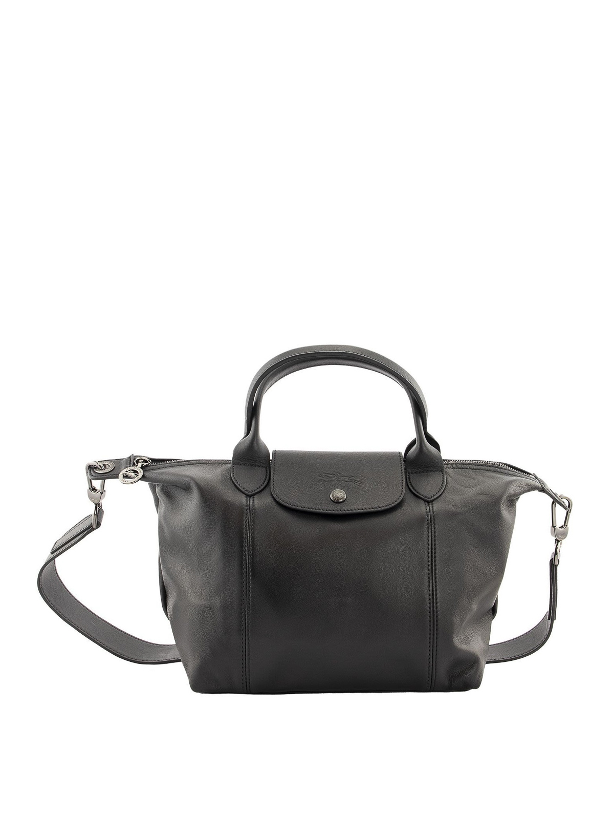 Longchamp, Bags, Black Longchamp Le Pliage Cuir Small