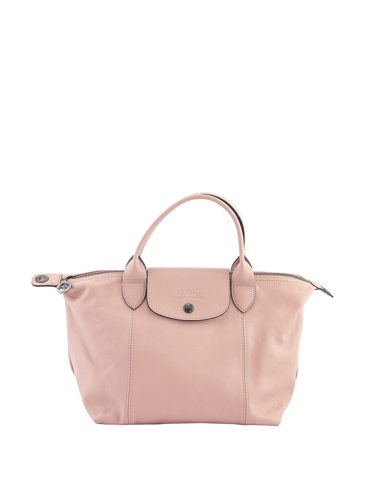 Longchamp pink Small Le Pliage Cuir Top-Handle Bag