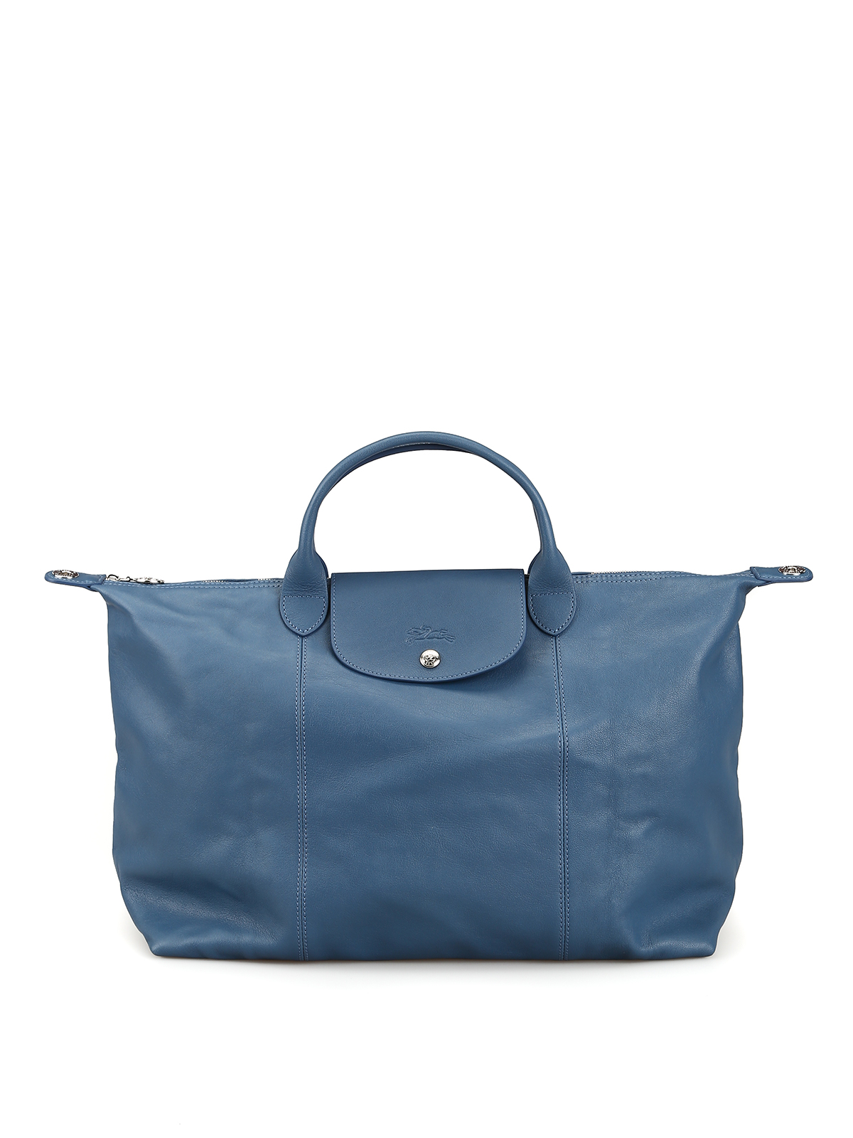 Longchamp, Bags, Longchamp Le Pliage Burgundy Cuir Leather Tote Bag Large