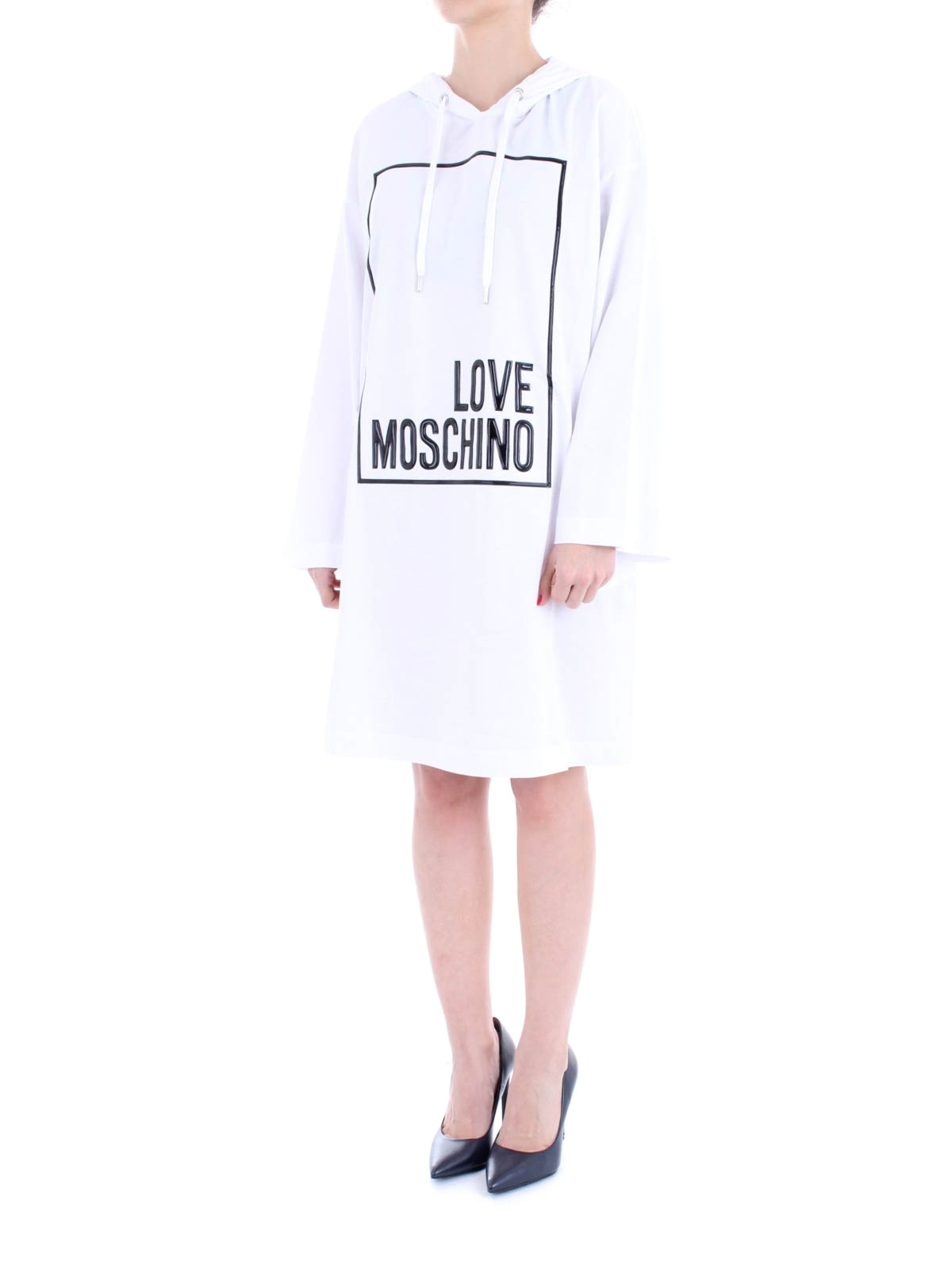 Love Moschino Relief logo hoodie style dress W5A8501M3517A00