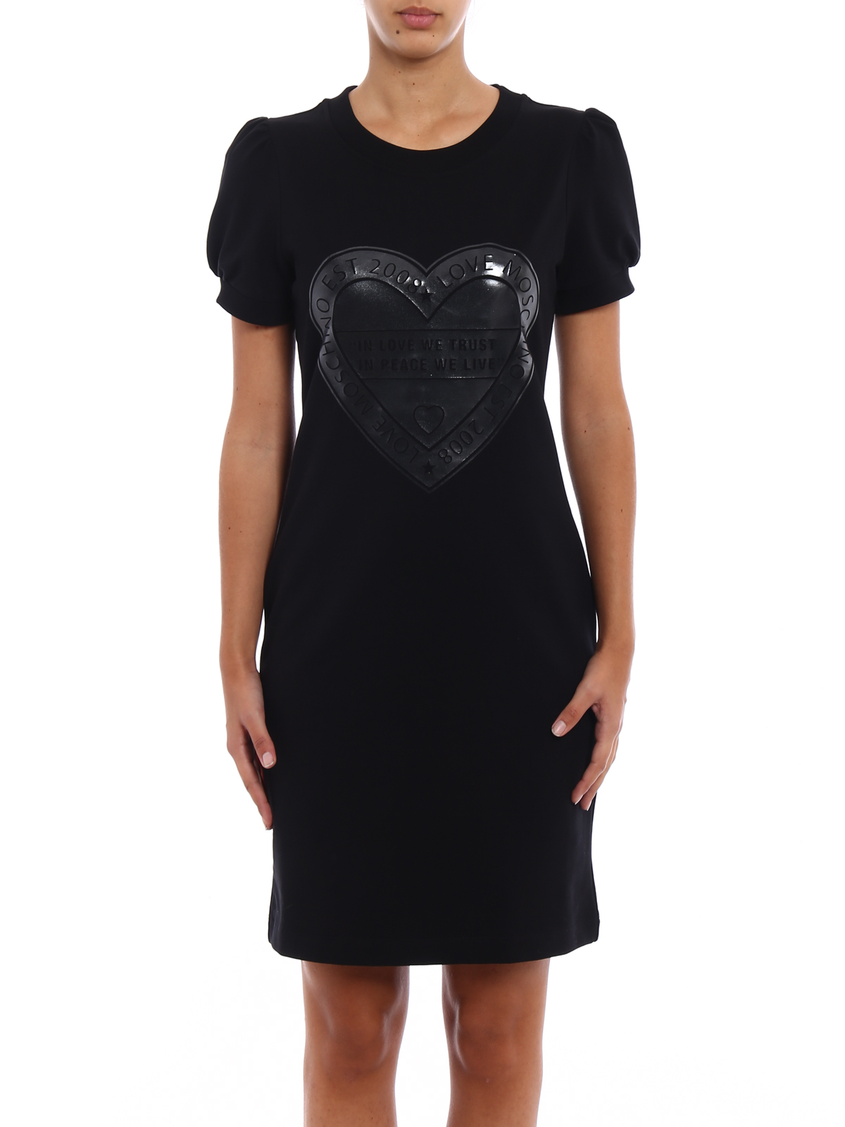 Moschino logo-print T-shirt dress - Black