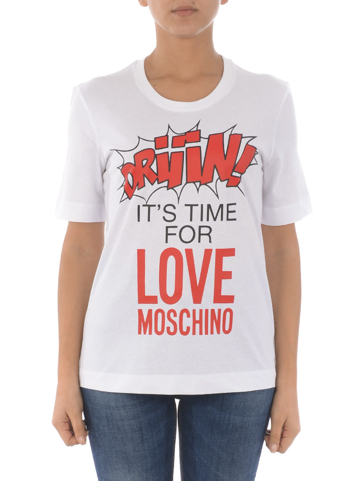 Konsekvent Dalset utilstrækkelig T-shirts Love Moschino - Comic style T-shirt - W4F152EM3876A00