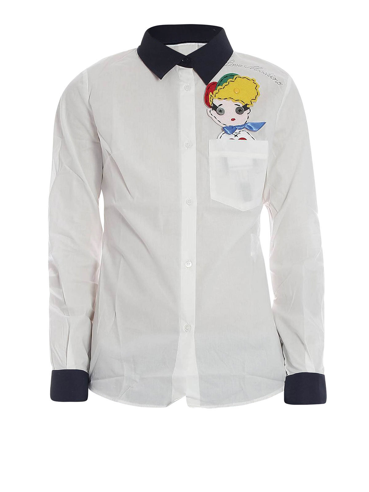 Camicia Bianca Love Moschino Camicia Maglietta Love Moschino Uomo