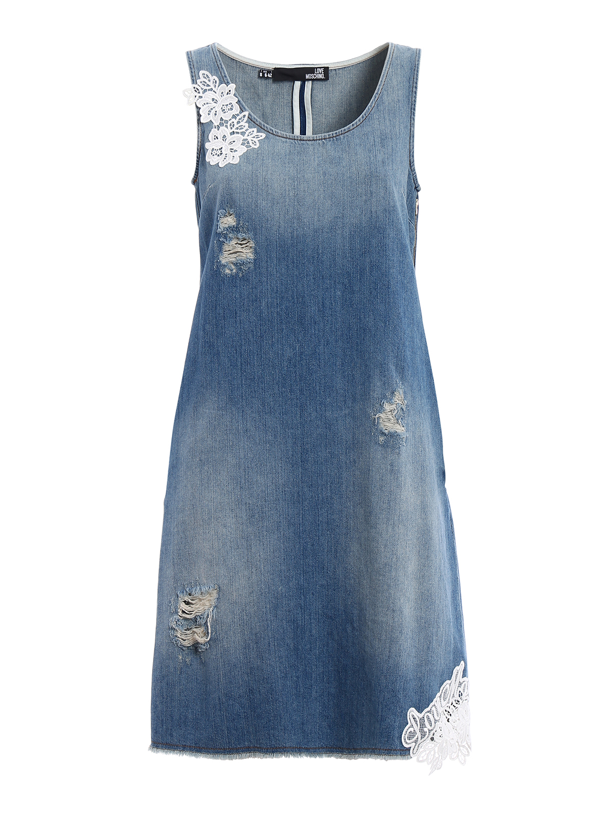 Short dresses Love Moschino - Distressed denim flared dress