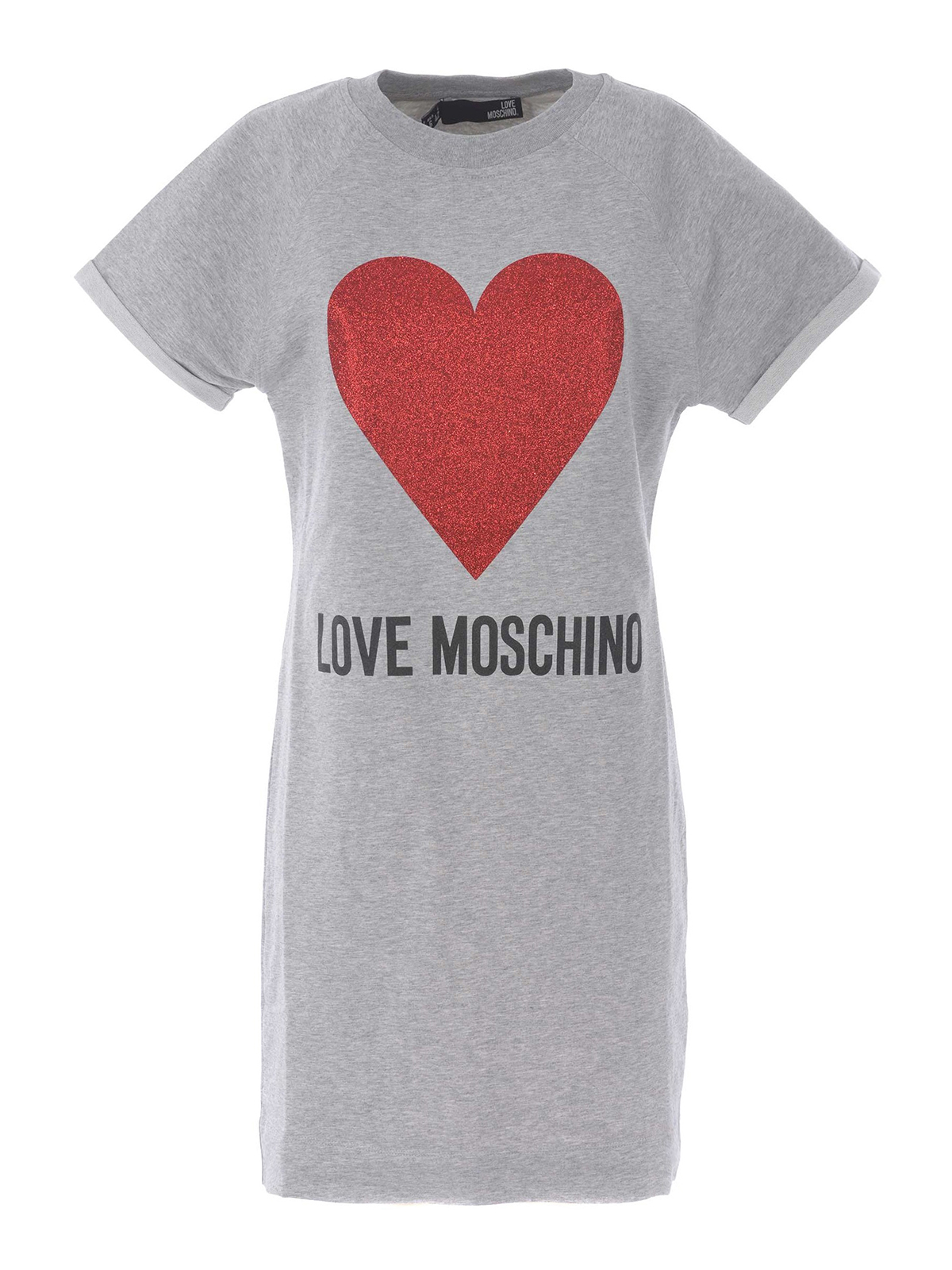 Love moschino glitter discount heart t-shirt dress