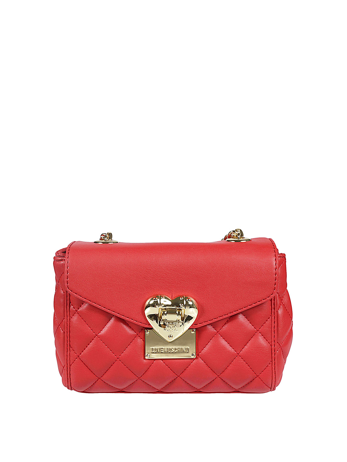 Quilted Red Heart Crossbody Bag