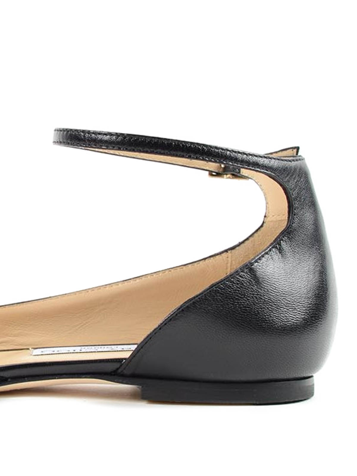 Jimmy Choo Lucy flats - Black - Women | LUCYFLATKIDBLACK