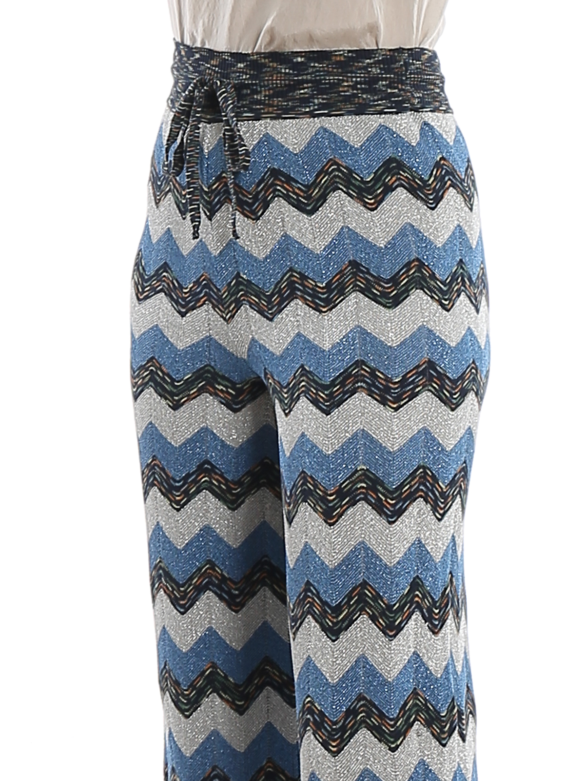 nødsituation Springe Ru Casual trousers M Missoni - Chevron knitted palazzo trousers - 2DI00178S70H