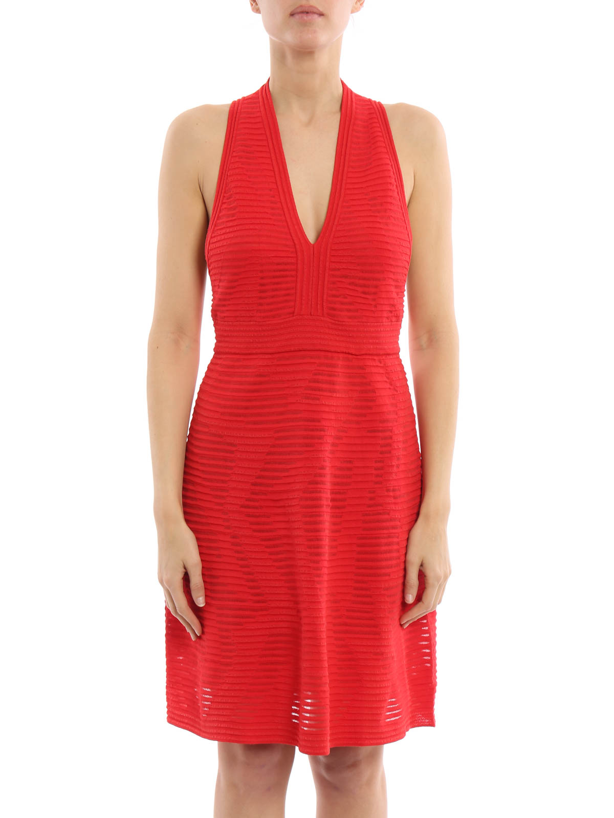 m missoni red dress Missoni Red Ribbed Knit Maxi Dress M (IT 42) Missoni