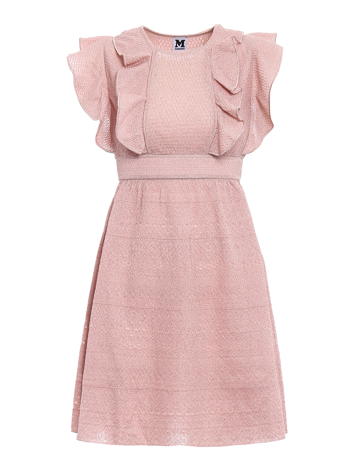 M Missoni Ruffled bodice romantic mini dress|PD3KD25F2P4117