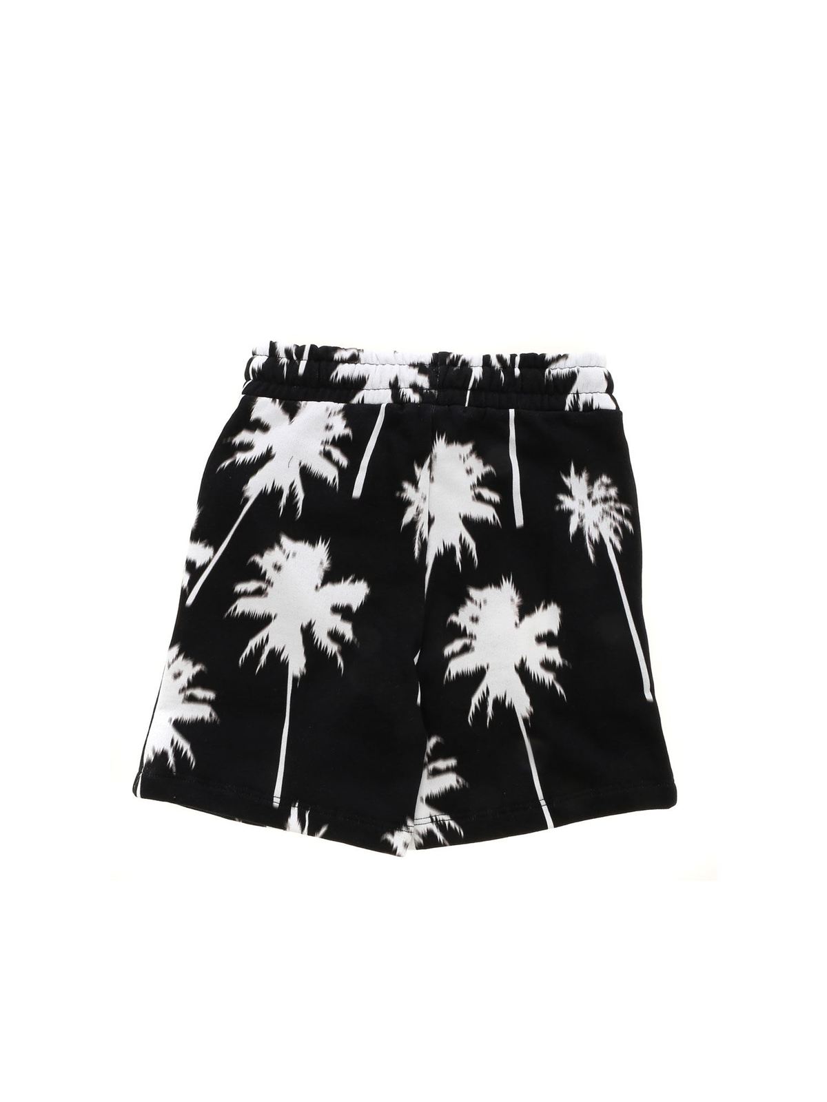 Kids Bermuda nero con stampa palme Nero 02237911009