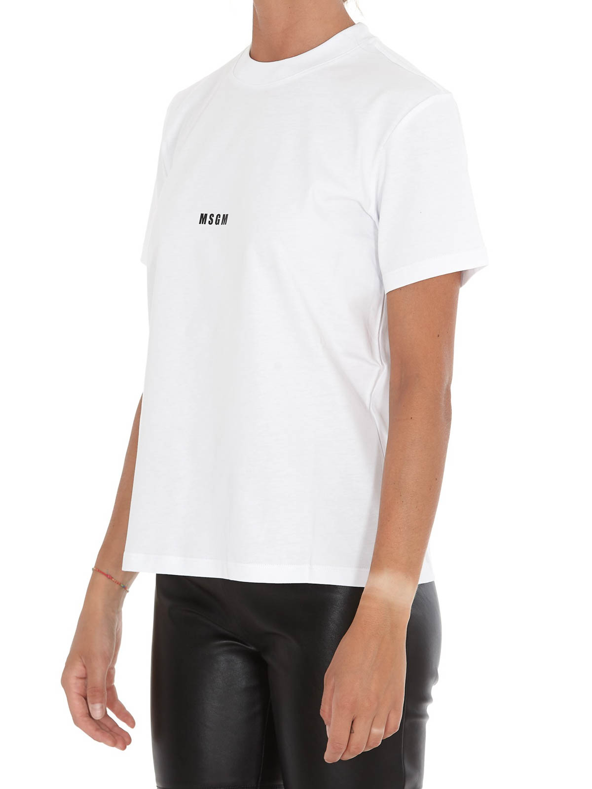 Tシャツ・カットソー MSGM Woman T-Shirt White 3742MDM100247798 01 エムエスジーエム MSGM MSGM Tシャツ MDM137 半袖 カットソー