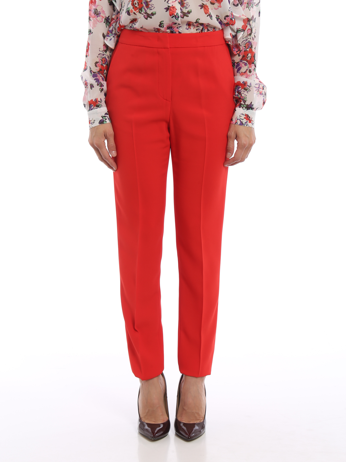 Pantalones de sastrerìa M.S.G.M. Pantalón De Vestir Rojo Mujer - 2241MDP3618