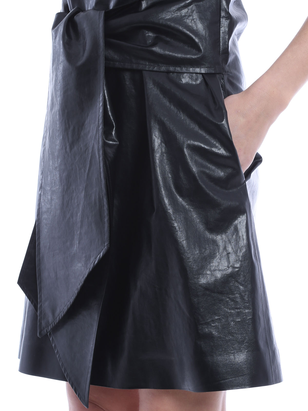 M.S.G.M. Sheath faux leather dress - Black|2041MDA6616420699 M.S.G.M. Sheath faux leather dress - Black|2041MDA6616420699