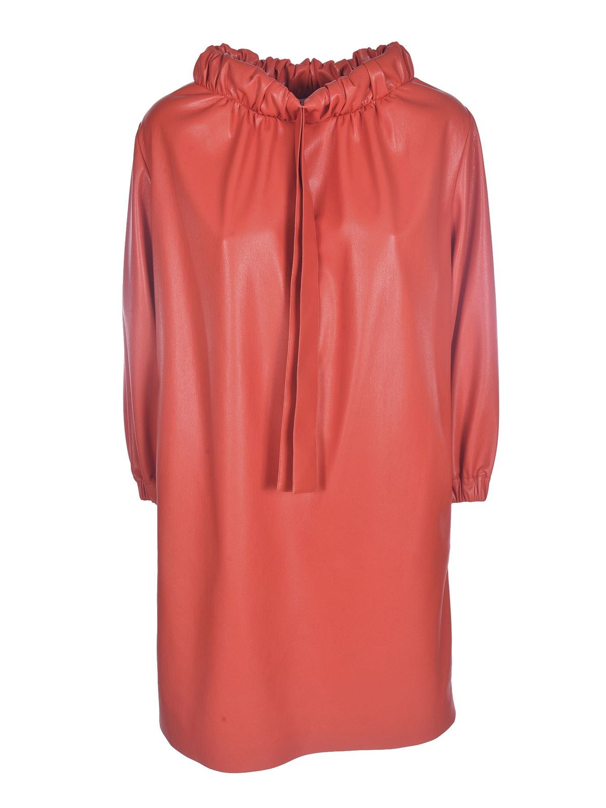 M.S.G.M. Synthetic leather dress in red - Red|2941MDA14420765218