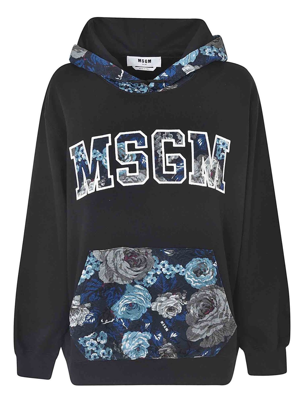 パーカー・フーディ MSGM FW22 SWEATSHIRT WITH LOGO BOX (2000MM525_20000494) Hoodies and sweatshirts for women in cotton - MSGM Official