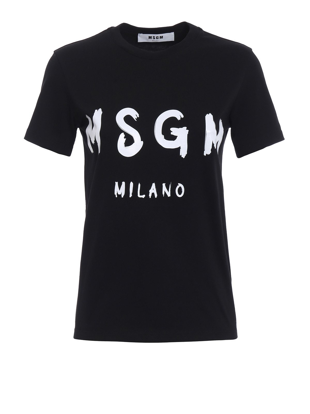 T-shirts M.S.G.M. - Brush stroke logo black T-shirt