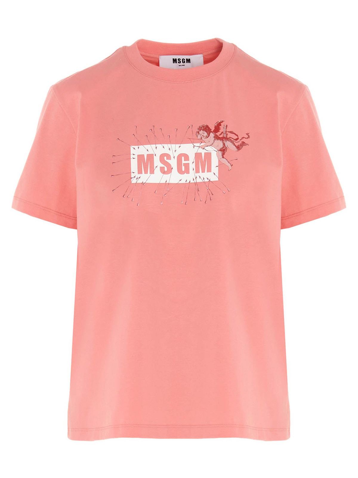 Tシャツ M.S.G.M. - Tシャツ - ピンク - 2941MDM18120779813 | THEBS