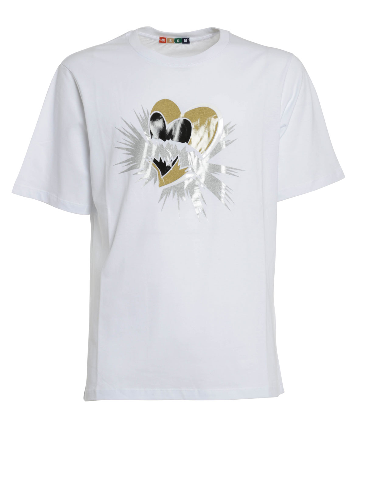 M.S.G.M. Heart print T-shirt - ホワイト|1940MM9015479501