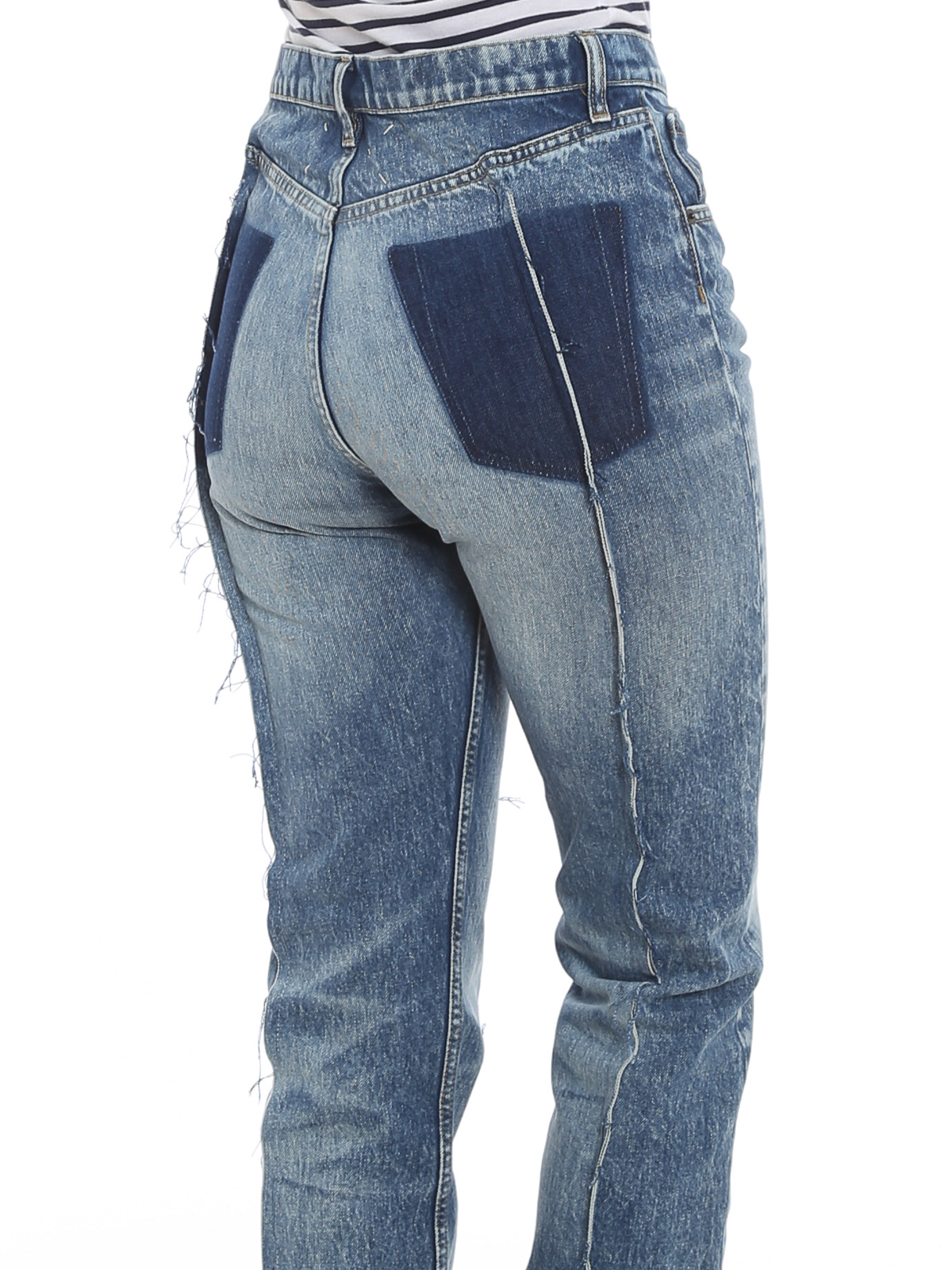 Maison Margiela Distressed effect recycled denim jeans