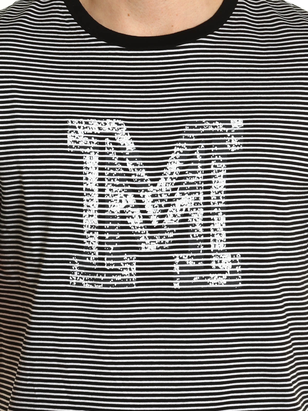 Maison Margiela M print striped T-shirt - Men