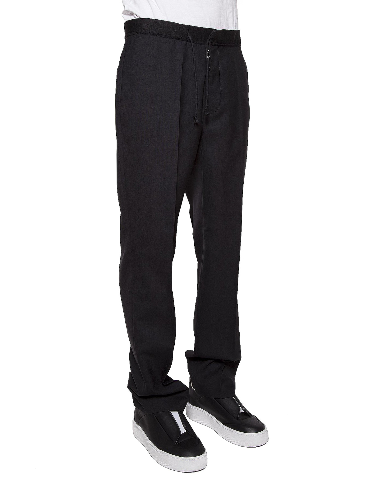 Casual trousers Maison Margiela - Wool blend slacks with