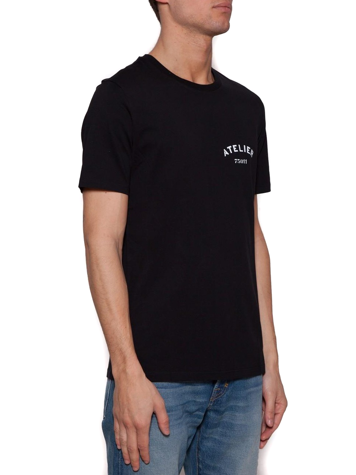T-shirts Maison Margiela - Atelier print black T-shirt 