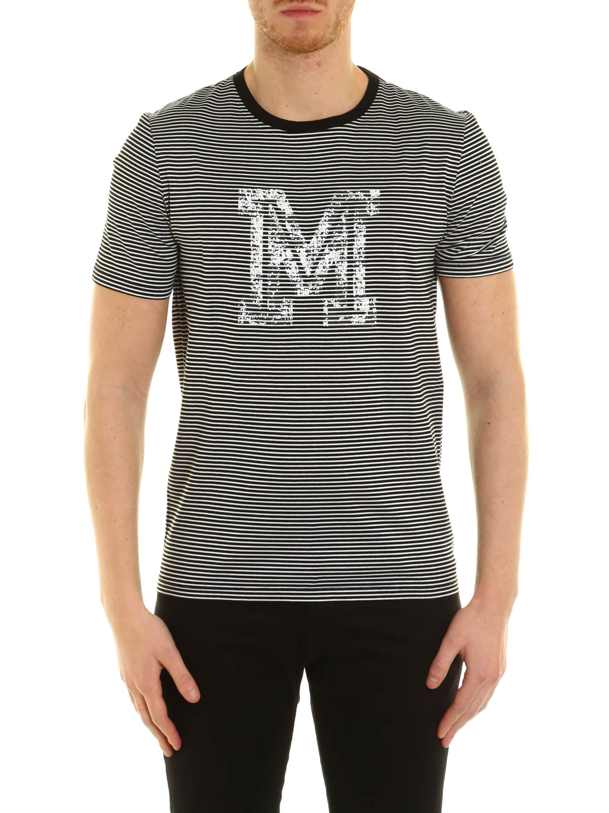Maison Margiela M print striped T-shirt - Men