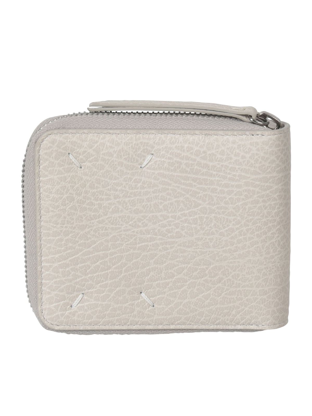 Small zip around wallet in ivory color
