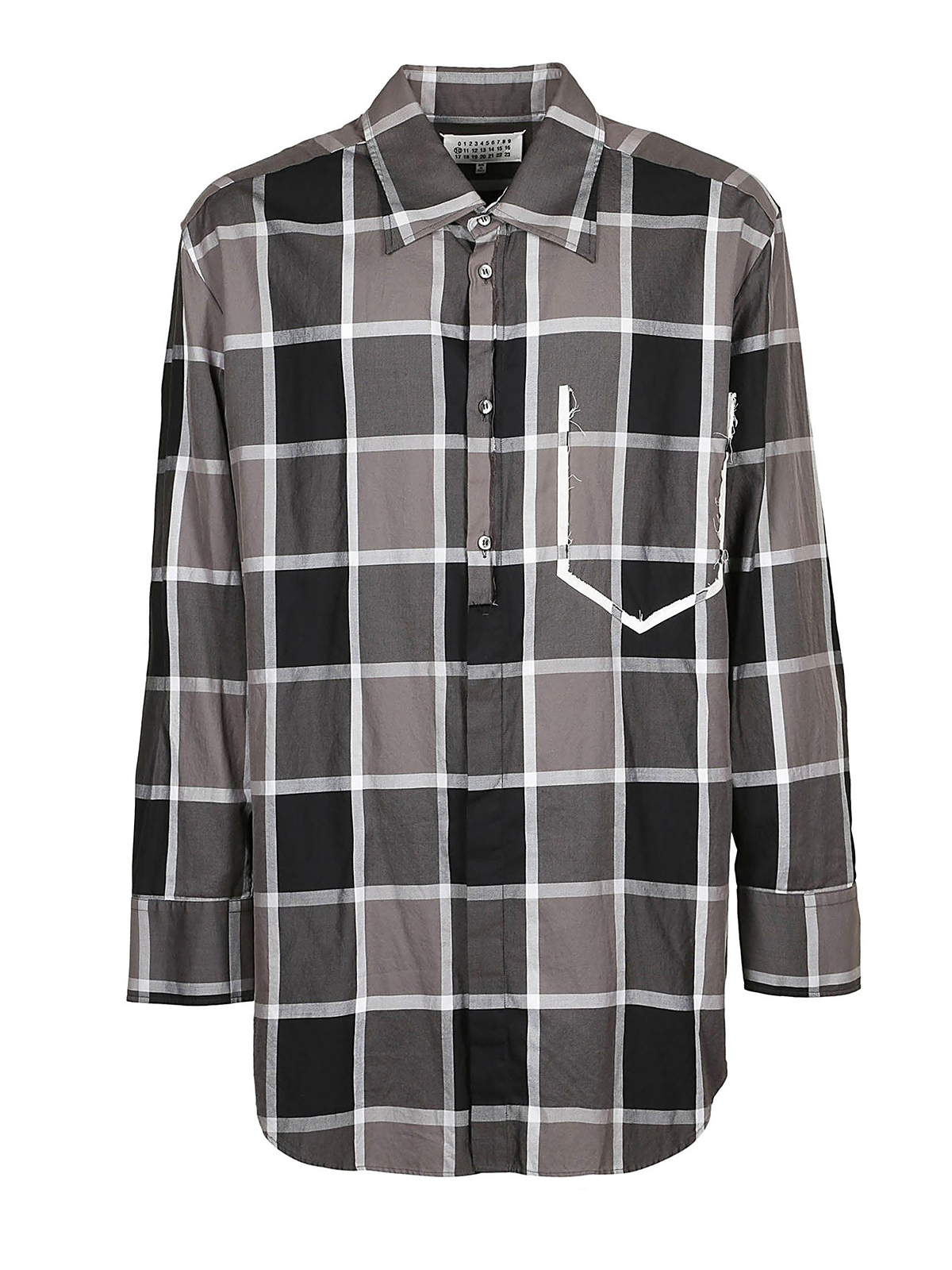 Shirts Maison Margiela - Outline pocket check cotton shirt