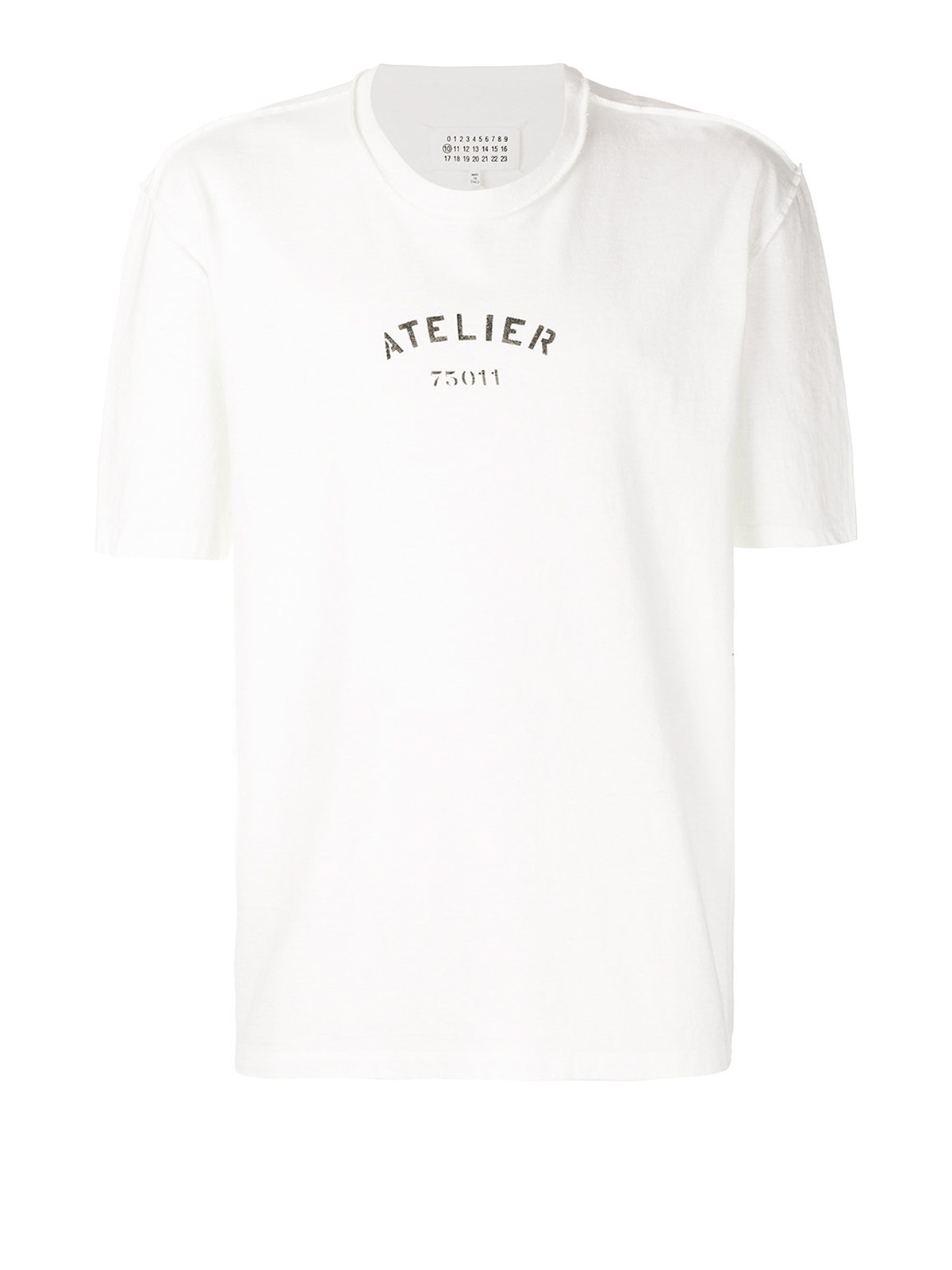 Maison Margiela Atelier print basic white Tee