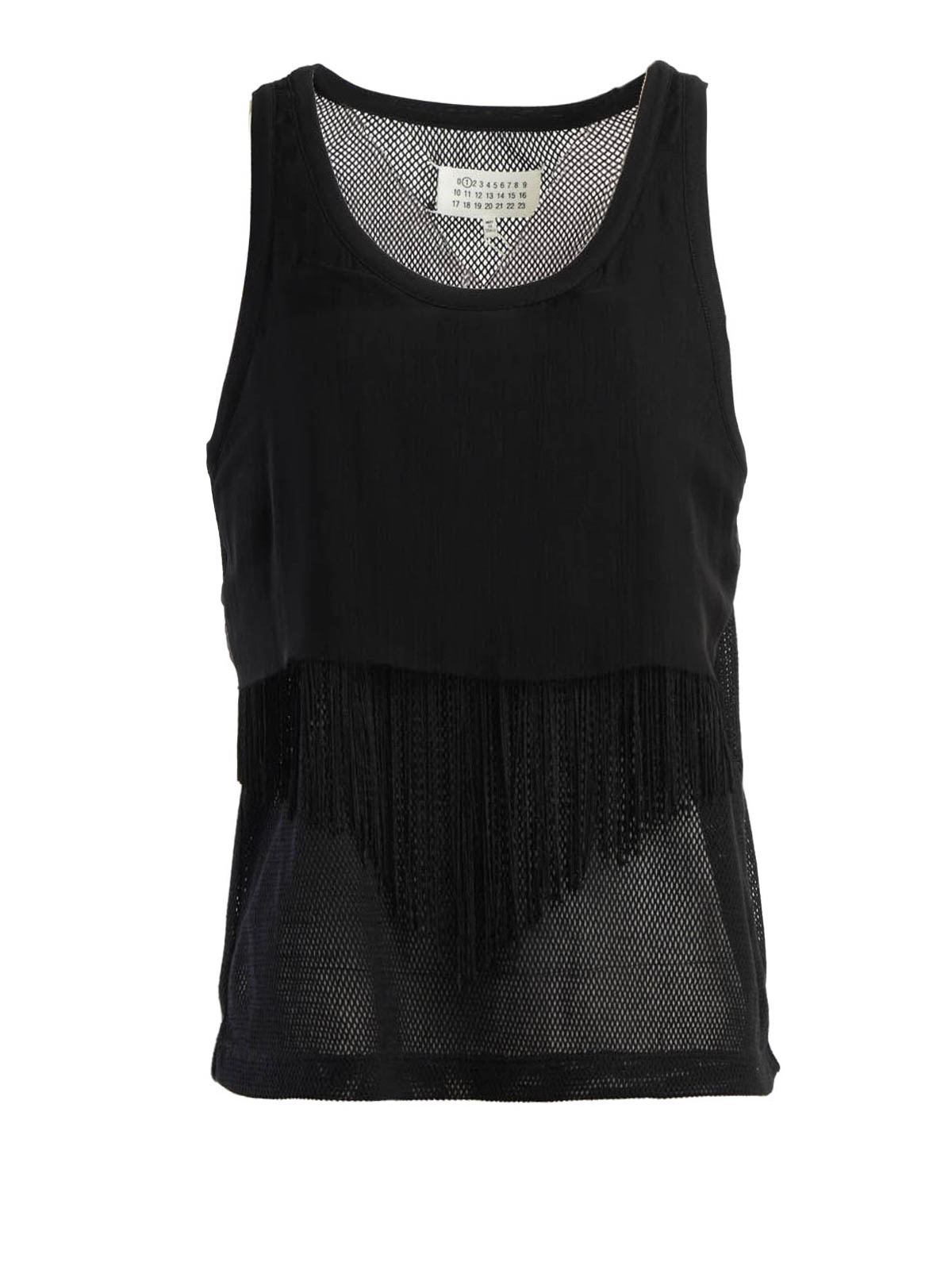トップス Maison Martin Margiela Maison Martin Margiela black long top with brown zipper