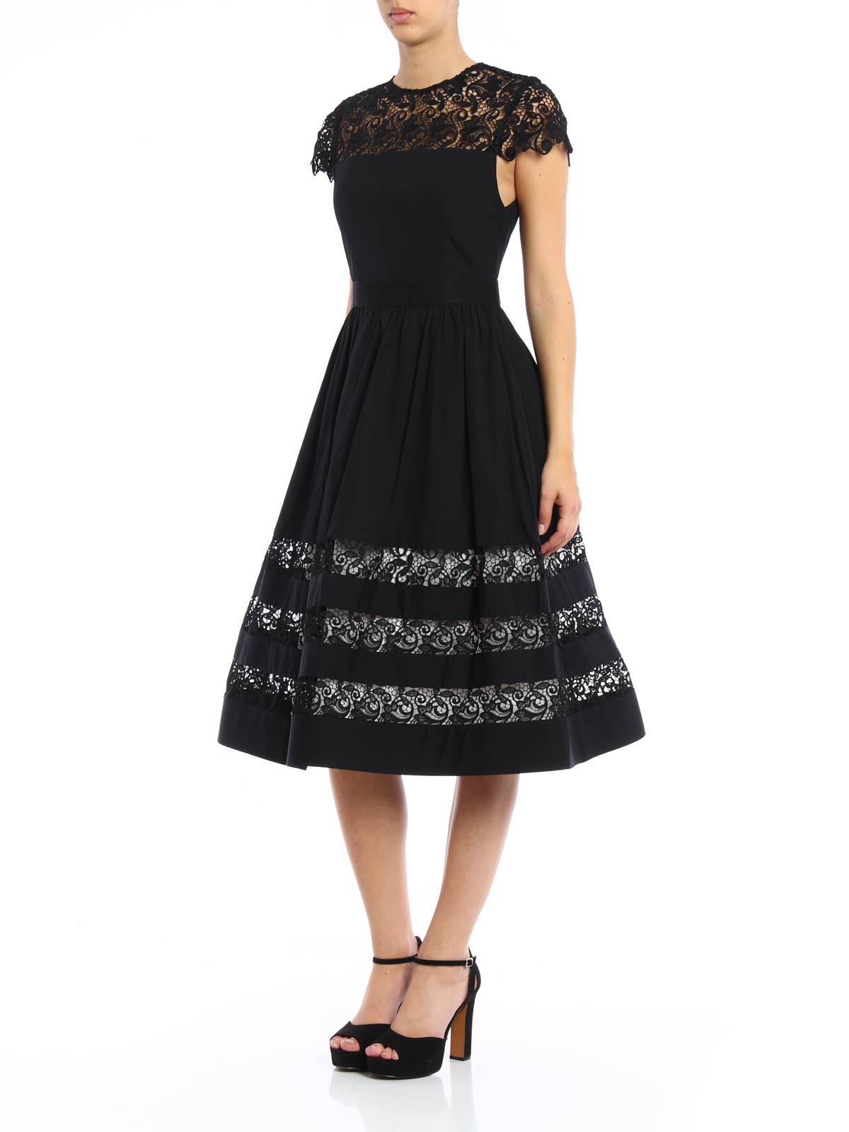 Alice+Olivia Mallie lace dress - Black - Women|C607581495G980
