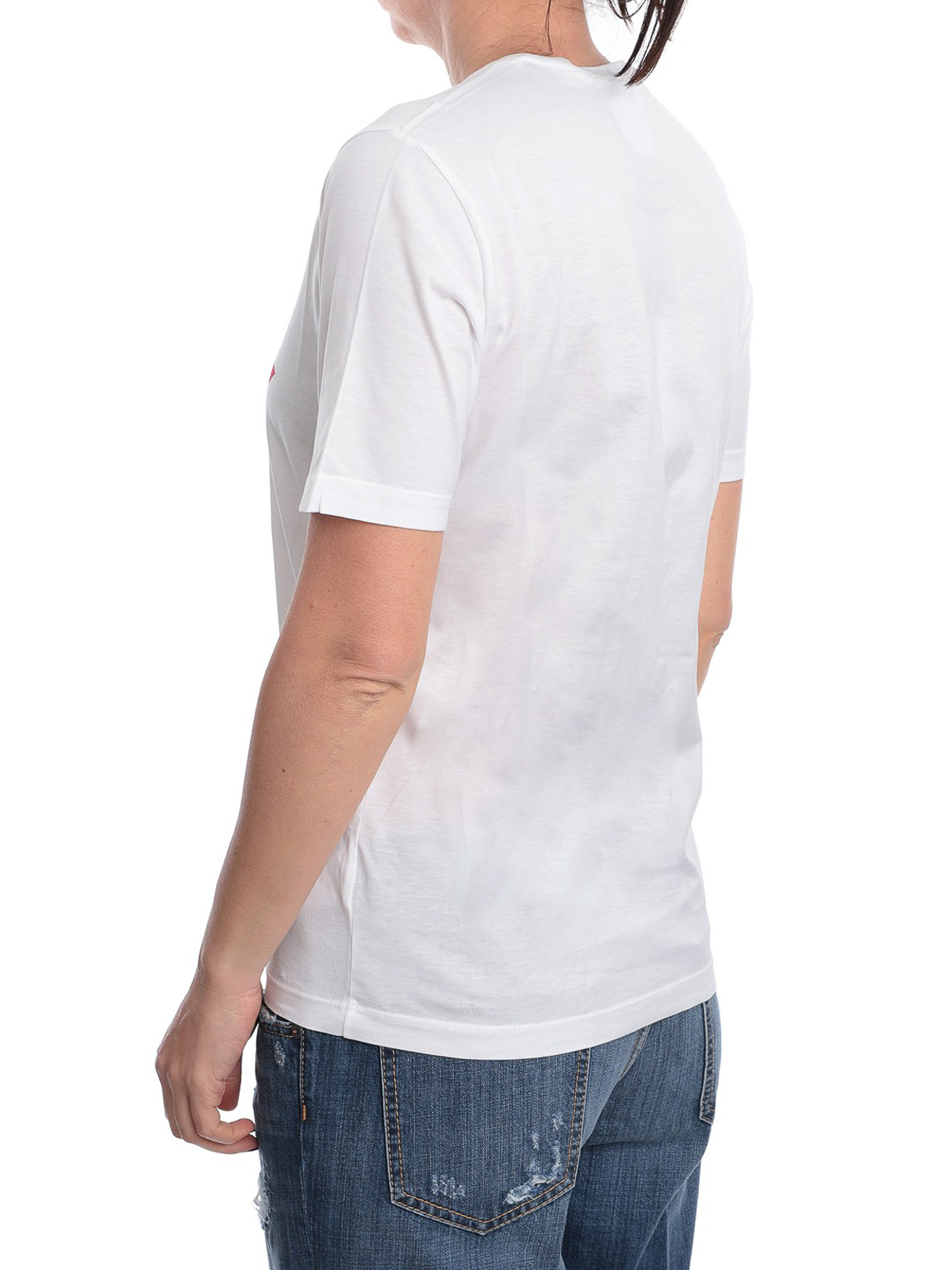 Tシャツ・カットソー DSQUARED2 Woman T-Shirt White S75GD0335S23009 100 DSQUARED White Cotton T-Shirt (D SQUARED2/Tシャツ