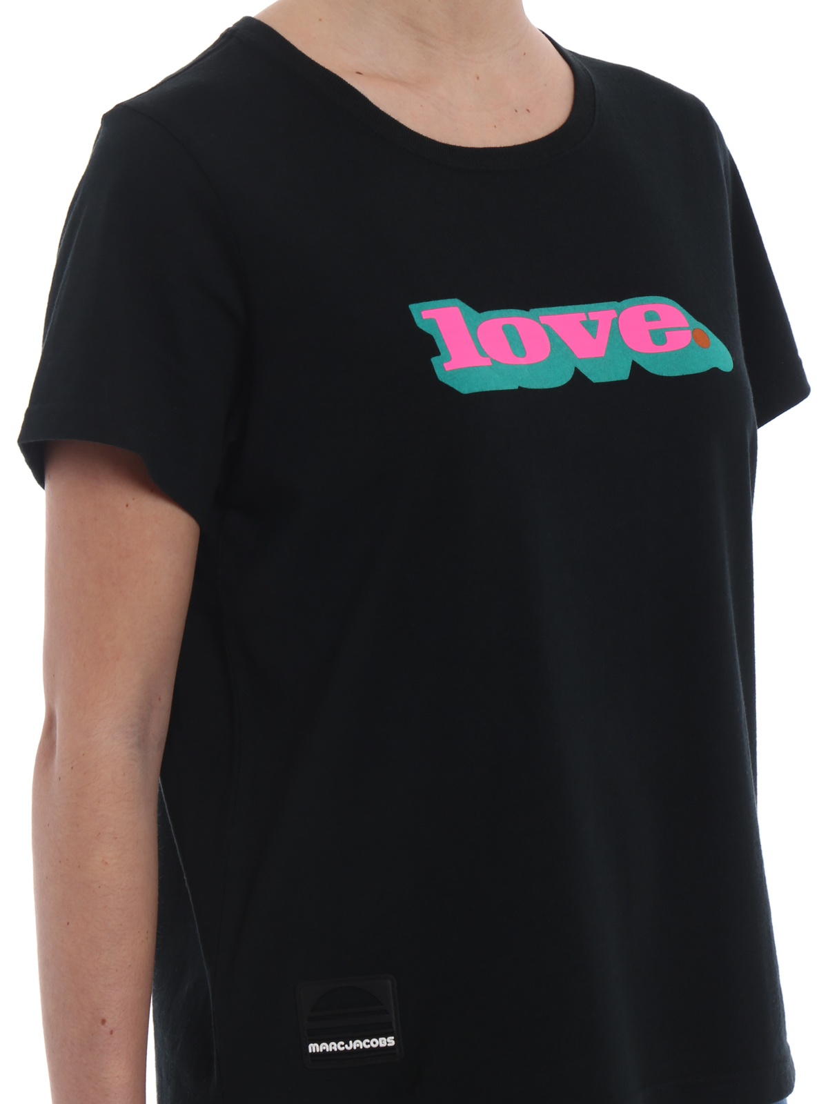 Marc Jacobs Love print detailed cotton T-shirt|M4007445001