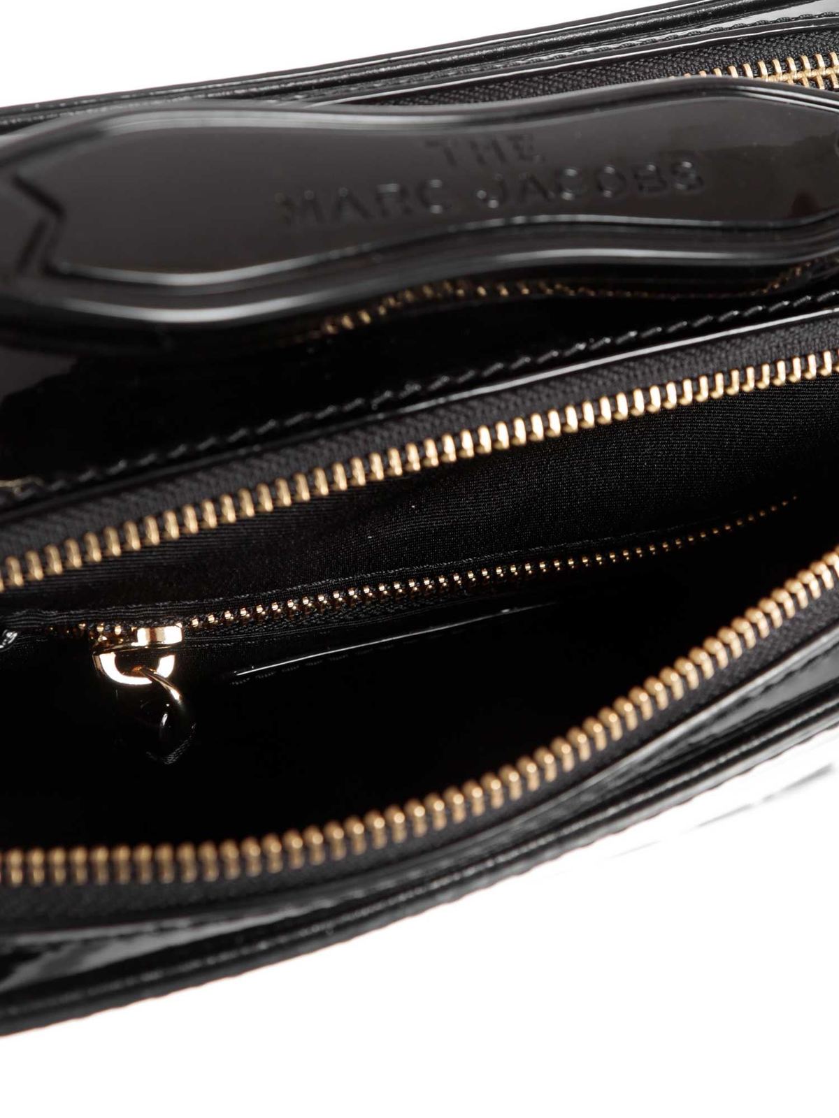 Marc Jacobs The Patent Leather Snapshot Bag in Black