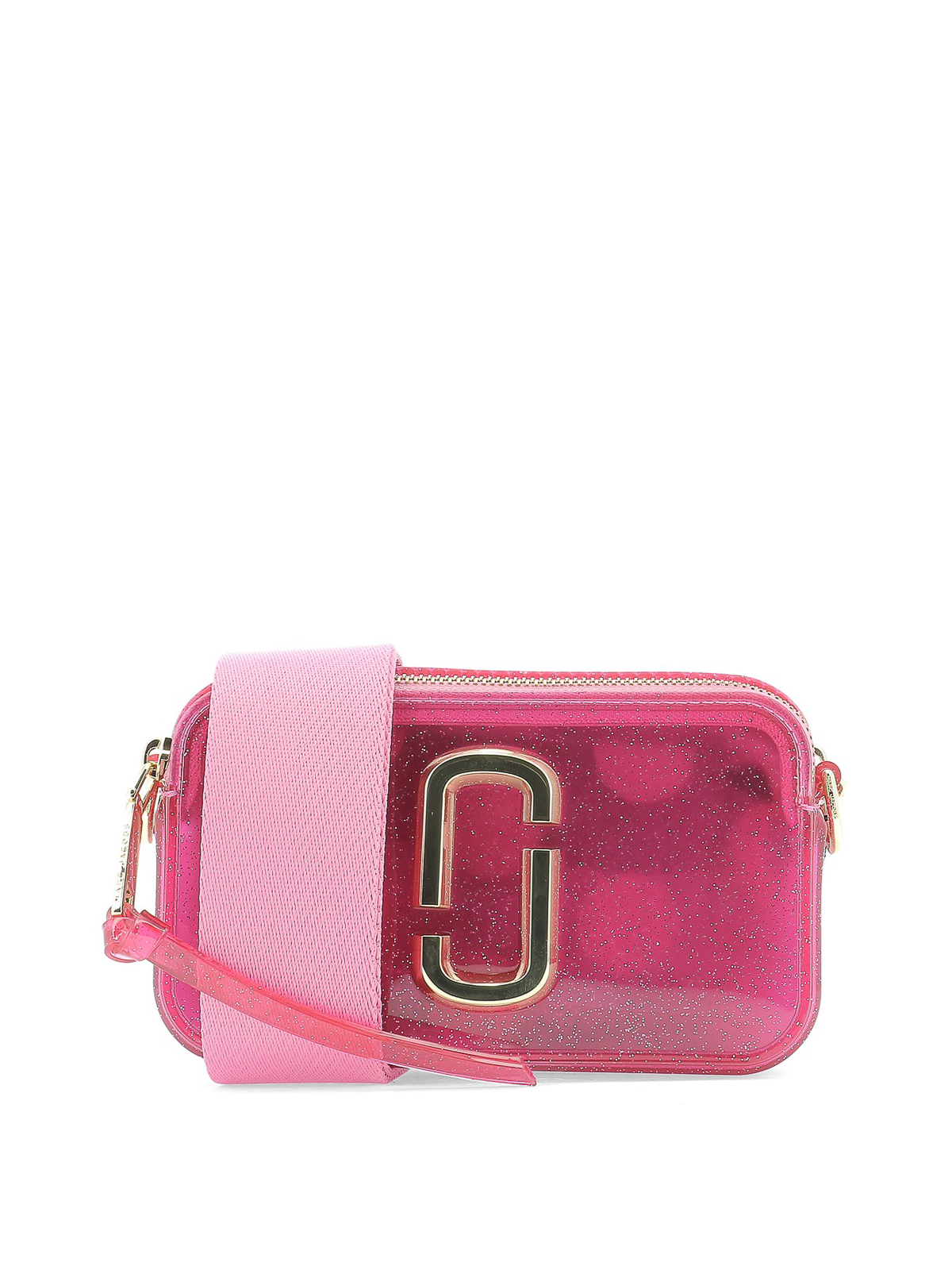 Marc Jacobs Snapshot Warning Label Strap Crossbody Bag in Pink