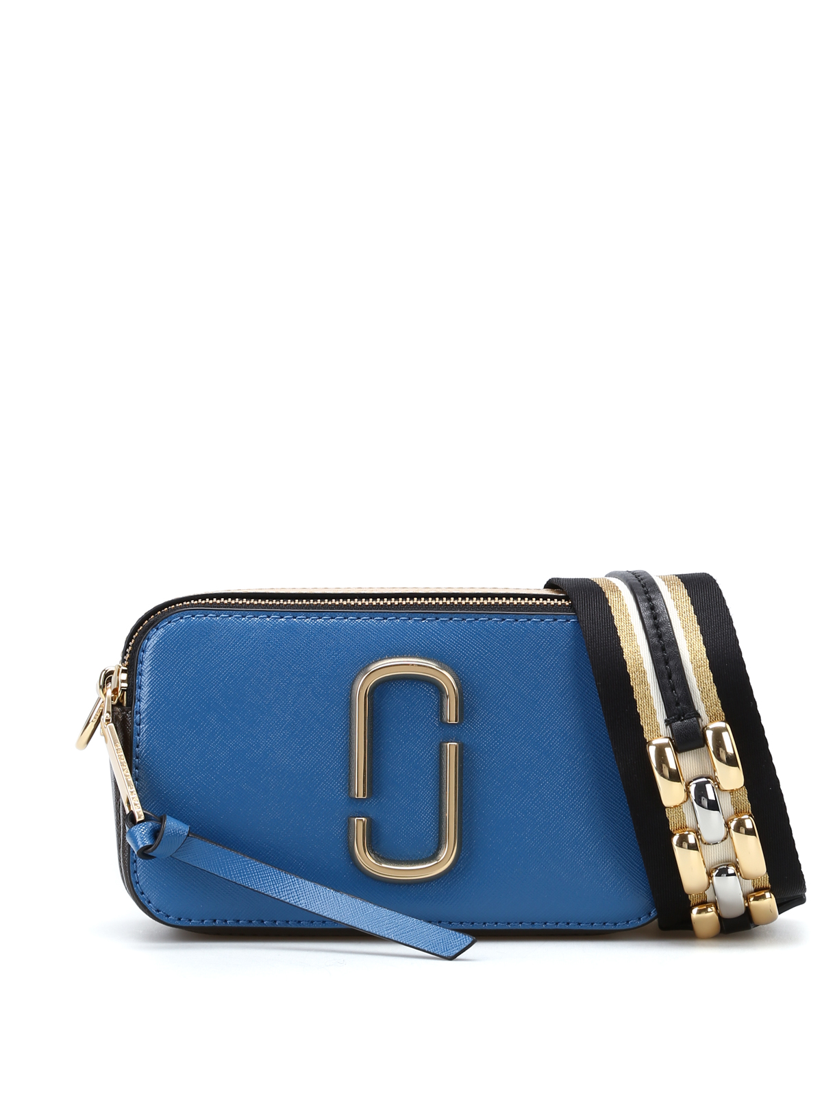 Marc Jacobs The Snapshot Blue Multi in Calfskin with Silver-tone - US