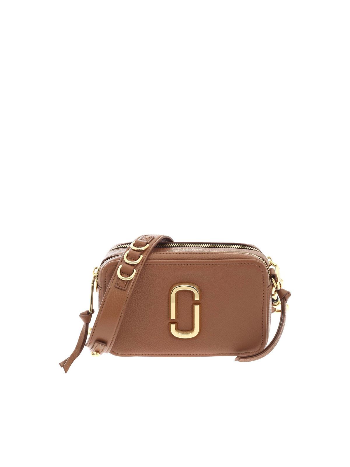 The softshot leather crossbody bag Marc Jacobs Beige in Leather