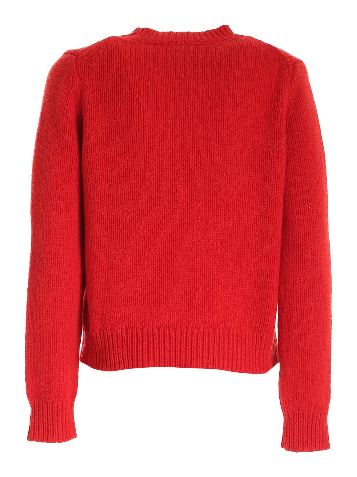 Shop Marc Jacobs White Inlay Jumper In Red In Rojo