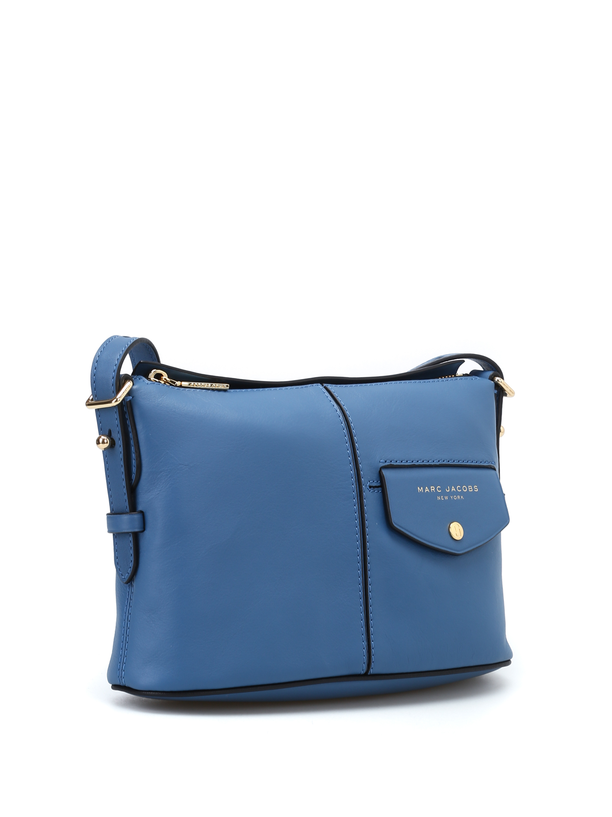 Cross body bags Marc Jacobs - Side Sling blue leather bag