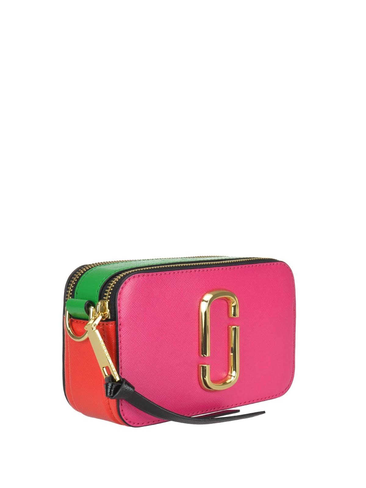 MARC JACOBS Snapshot Leather Crossbody Bag Multicolor