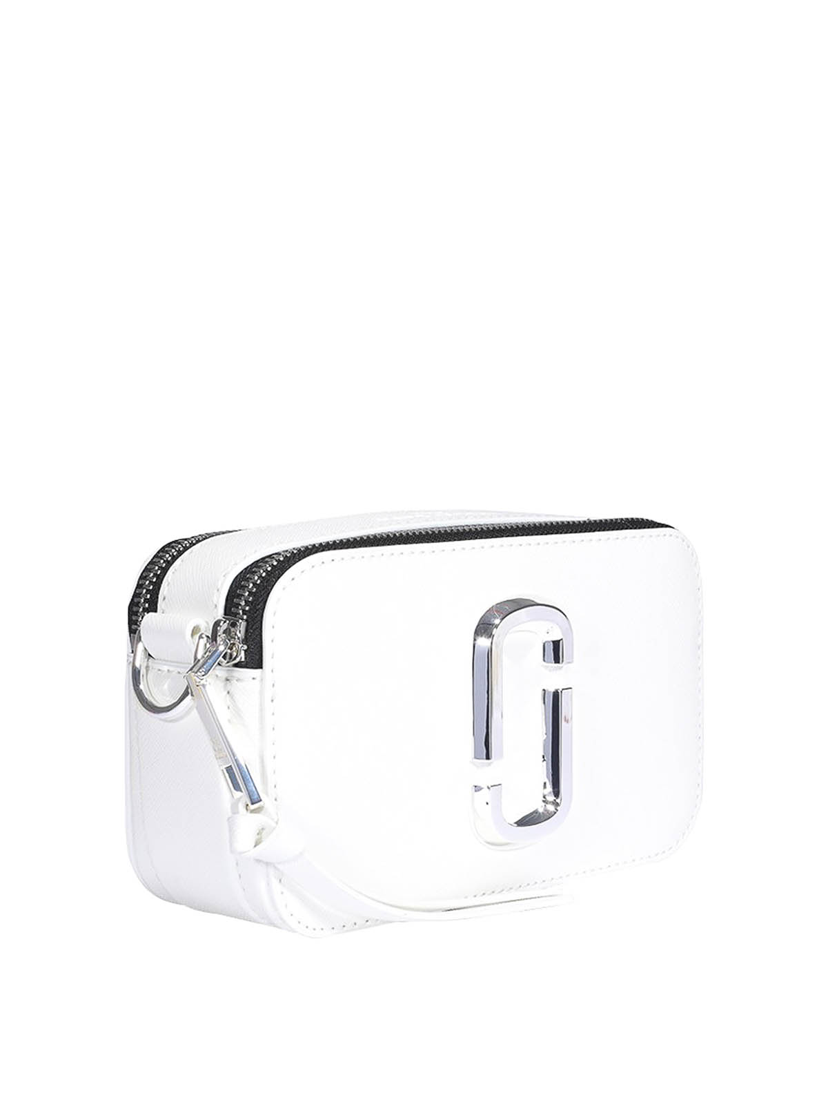 Shop Marc Jacobs The Snapshot Saffiano Leather Cross Body Bag In White