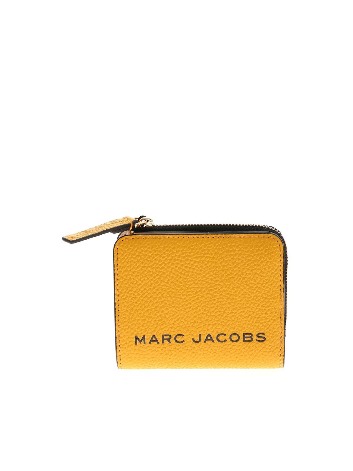 Wallets purses Marc Jacobs Black logo wallet in yellow