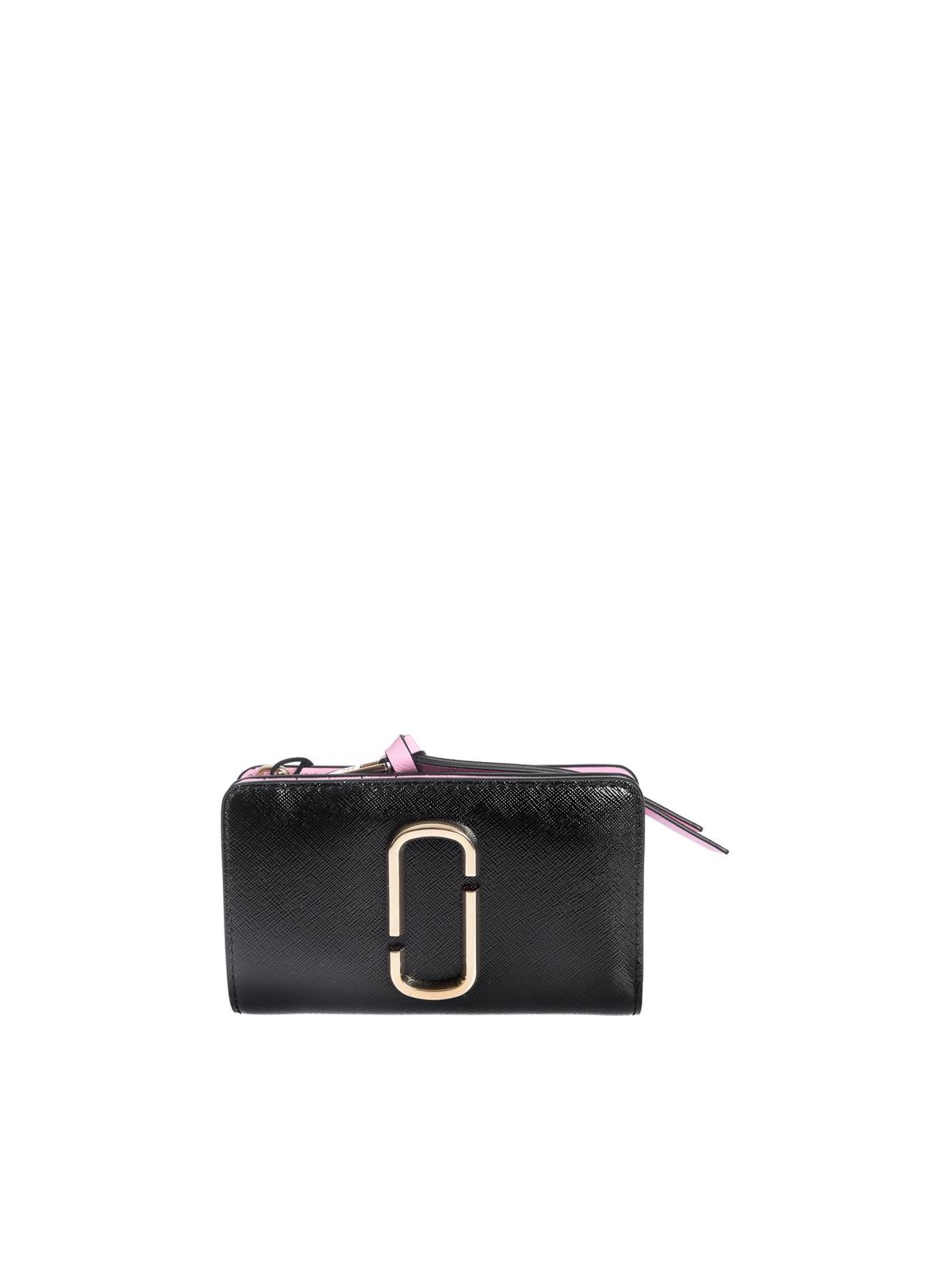 Wallets & purses Marc Jacobs - Snapshot black and pink wallet