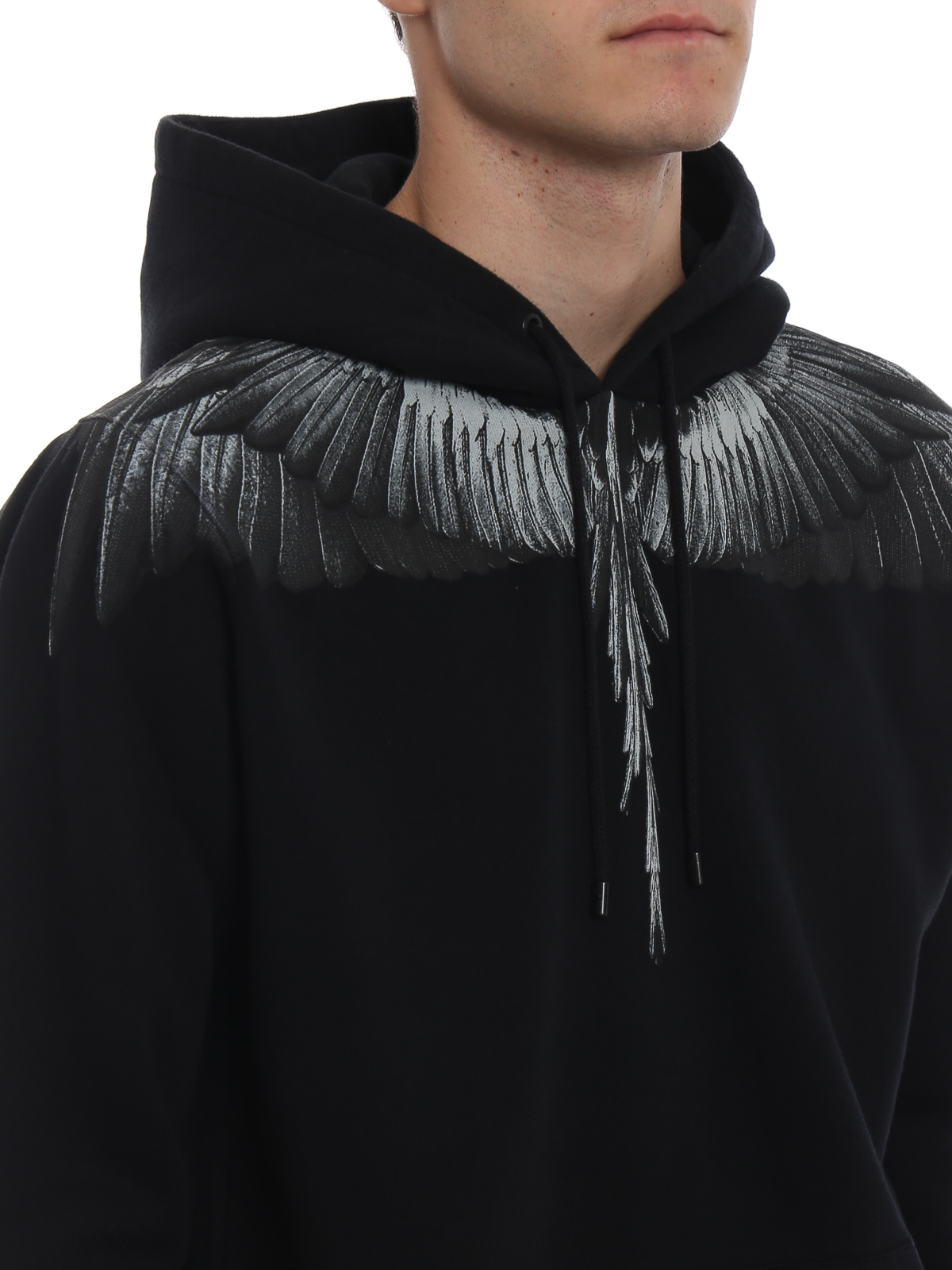 Sweatshirts & Sweaters Marcelo Burlon Black and light grey Wings hoodie - CMBB007F185060621006