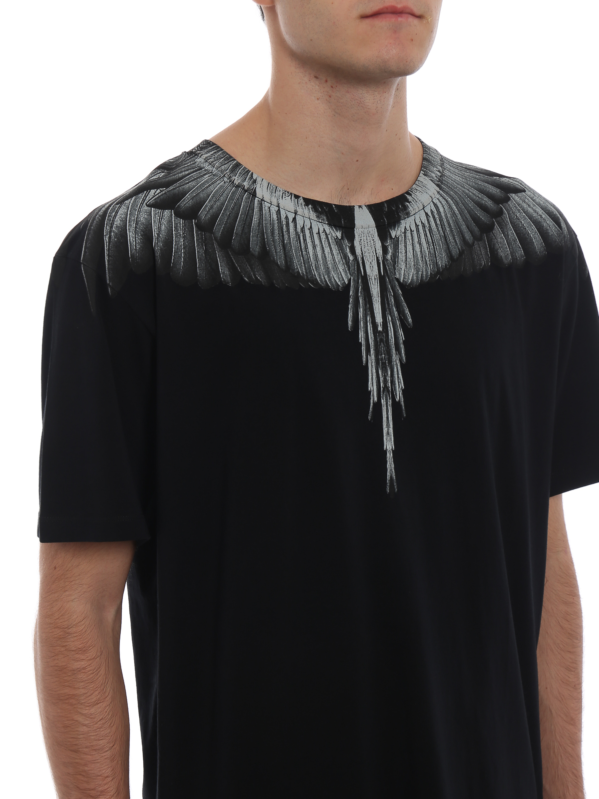 T-shirts Marcelo Burlon - Black and light grey Wings Tee