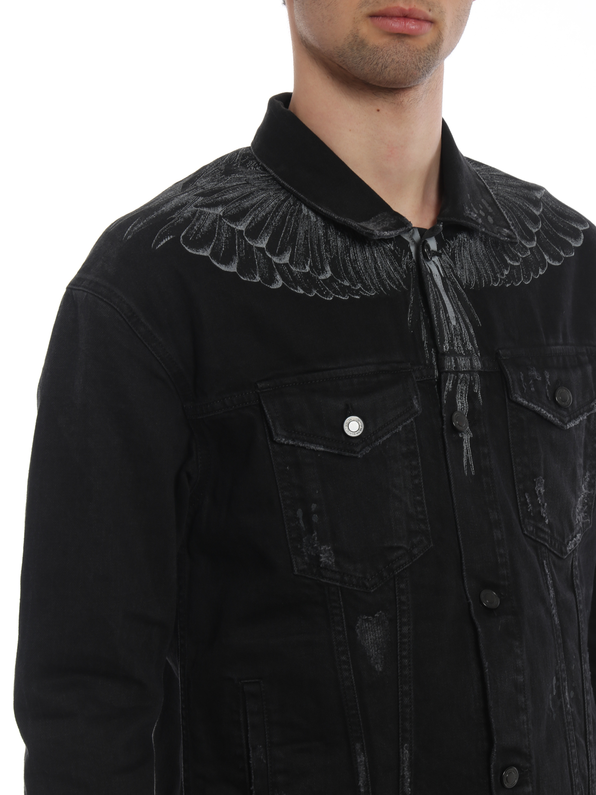 Denim jacket Marcelo Burlon - Black cotton - CMYE002S187571676810