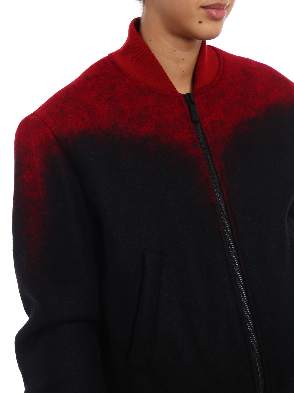 Marcelo Burlon County Of Milan Chalia faded wool bomber jacket