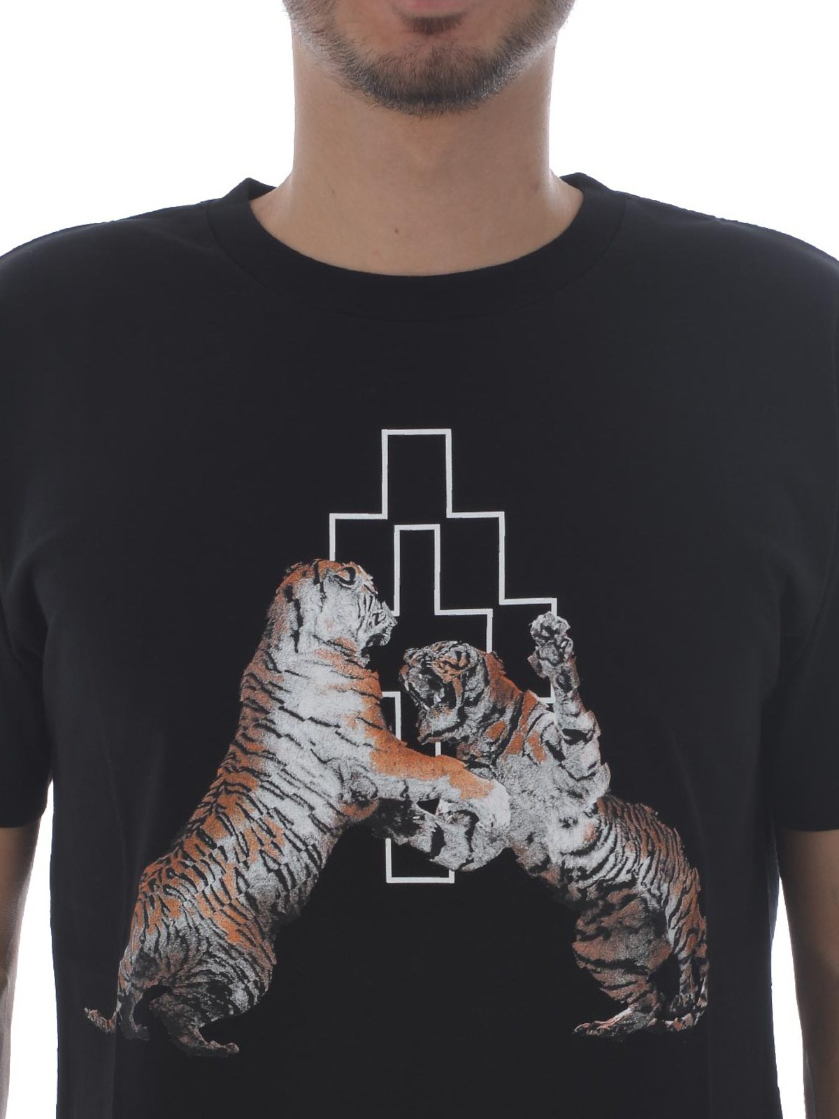 Gamle tider klynke Specificitet T-shirts Marcelo Burlon - Double Tiger T-shirt - CMAA018S180010381088